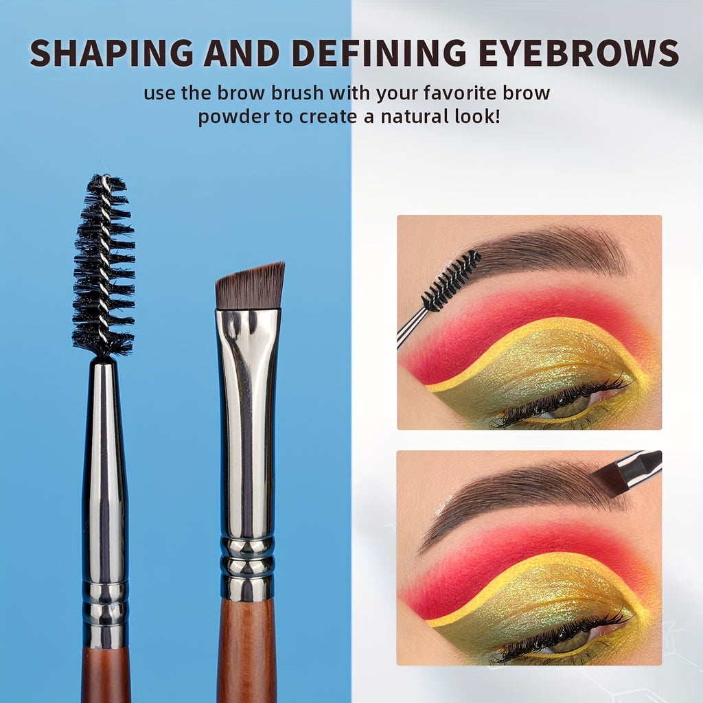 24pcs Makeup Brushes Set Natural Goat Hair Powder Foundation Contour Blending Eyeshadow Eyeliner Makeup Tools