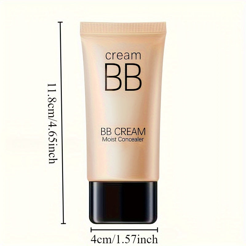 Waterproof BB Cream Full Coverage Concealer, Natural/Ivory 1.41OZ, Long Lasting Foundation Make Up, Oil Control, Even Skin Tone, Hide Pores, Christmas Gift