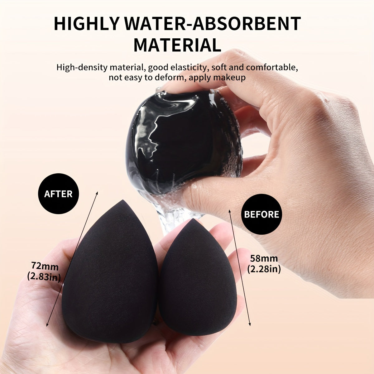 20-Piece Deluxe Makeup Brush Set + 9-Pc Makeup Sponge Set - Portable Travel Foundation Brush Kit with Powder Puff, Finger Puff, and Blusher Brush - Perfect Mother's Day Gift for Beauty Enthusiasts