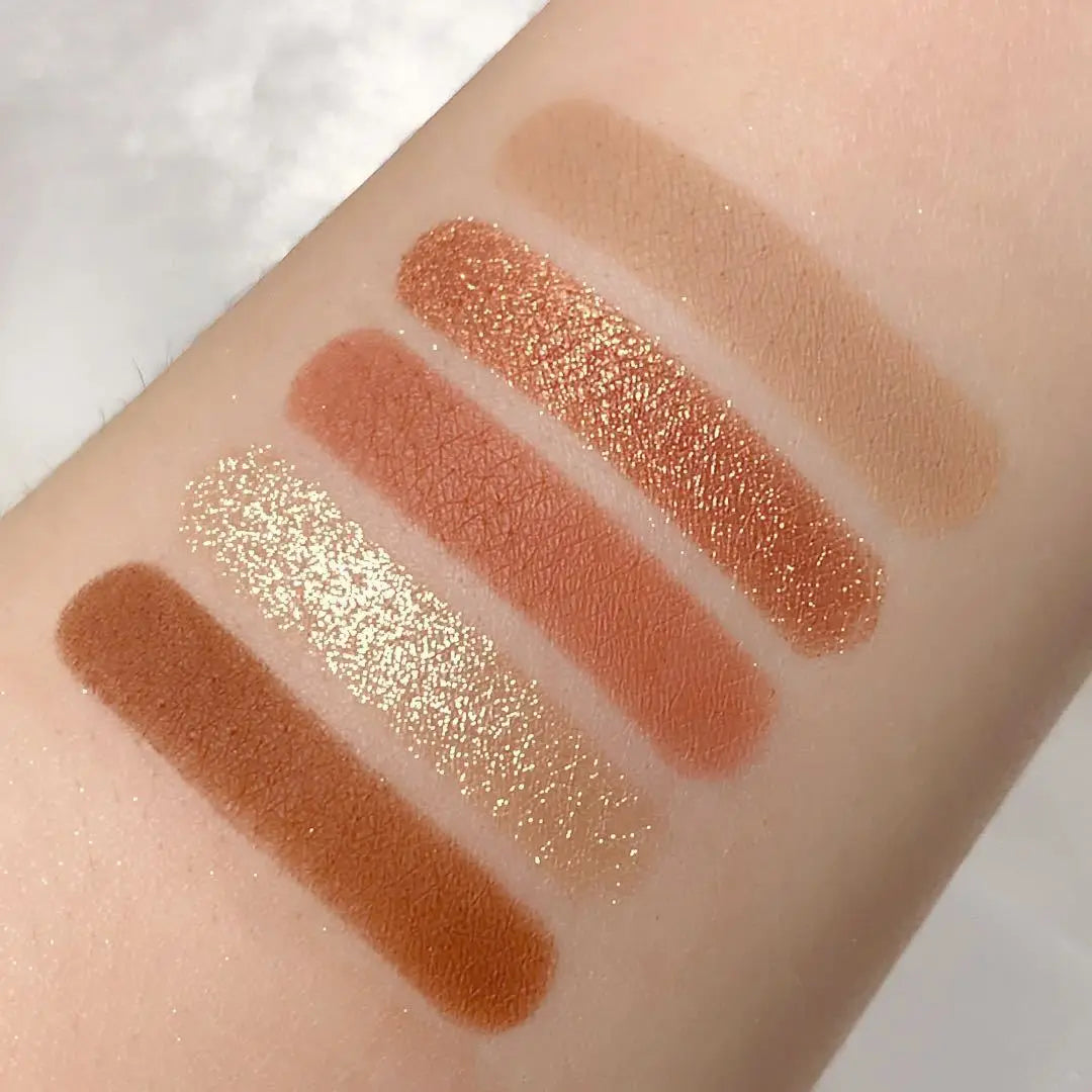 Five-color Pearlescent Eyeshadow Palette Five-color Eyeshadow Eye Makeup Palette Cosmetics Earth Color INS Popular Eyeshadow