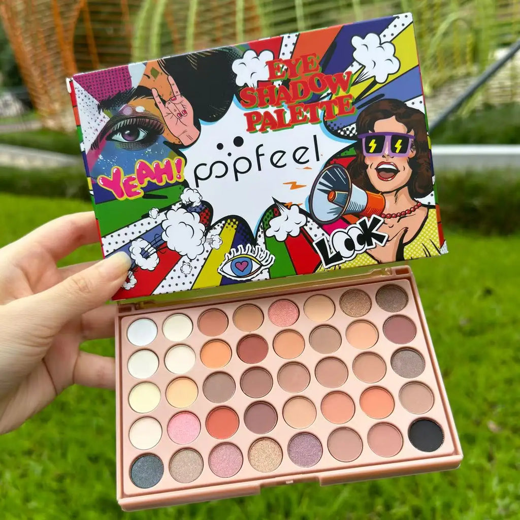 POPFEEL 40 Color Earth Tones &Rainbow Shades Eyeshadow Palette -Long-Lasting, Highly Pigmented, Smooth Matte and Shimmer Finish