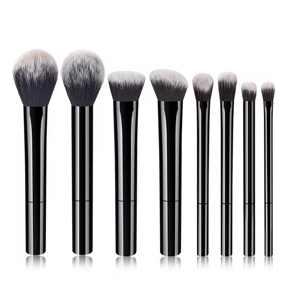 8pcs Makeup Brush Set - Silky-Soft Synthetic Bristles for Foundation Blush Eyeshadow, Easy Clean Cosmetic Kits