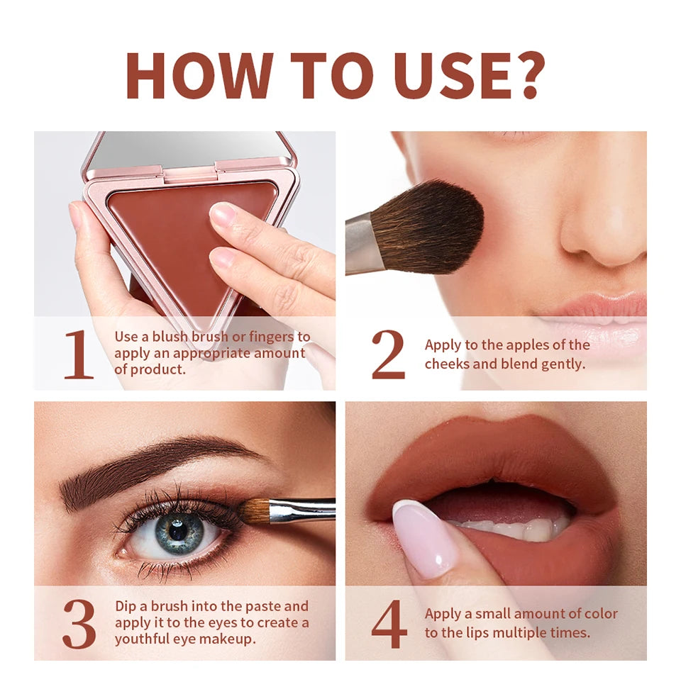 Higher Standard Satin Matte Cream Blush Long-Lasting Makeup Blush Brightening Low Saturation Shrinking and Expanding Natural