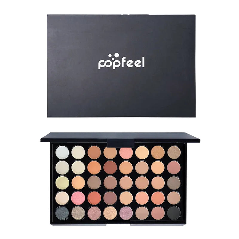 POPFEEL 40 Color Earth Tones &Rainbow Shades Eyeshadow Palette -Long-Lasting, Highly Pigmented, Smooth Matte and Shimmer Finish