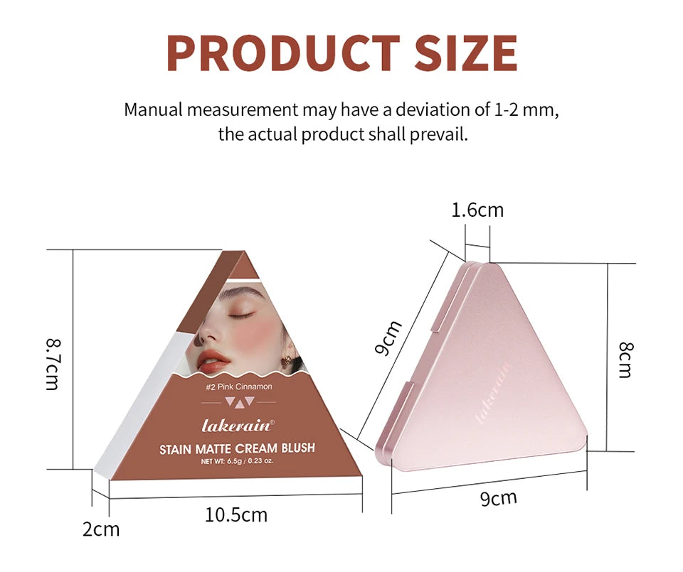 Higher Standard Satin Matte Cream Blush Long-Lasting Makeup Blush Brightening Low Saturation Shrinking and Expanding Natural