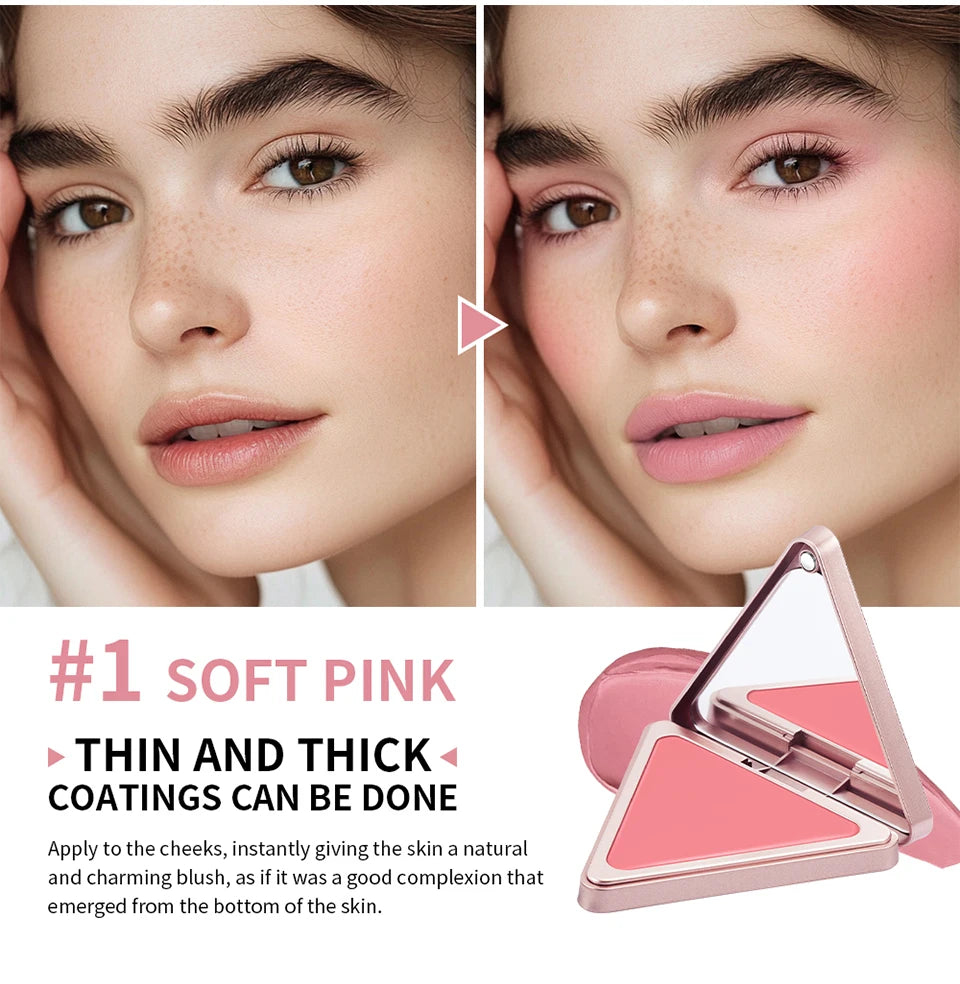 Higher Standard Satin Matte Cream Blush Long-Lasting Makeup Blush Brightening Low Saturation Shrinking and Expanding Natural