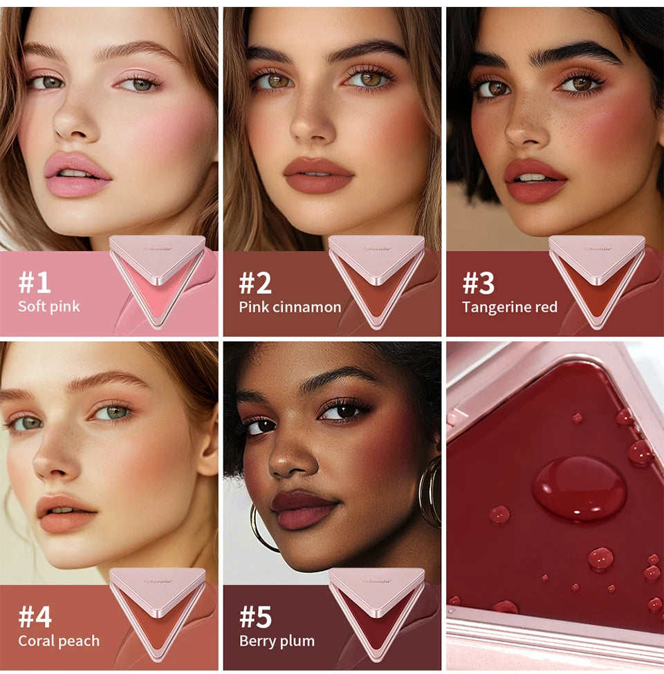 Higher Standard Satin Matte Cream Blush Long-Lasting Makeup Blush Brightening Low Saturation Shrinking and Expanding Natural