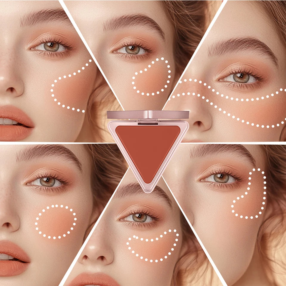 Higher Standard Satin Matte Cream Blush Long-Lasting Makeup Blush Brightening Low Saturation Shrinking and Expanding Natural