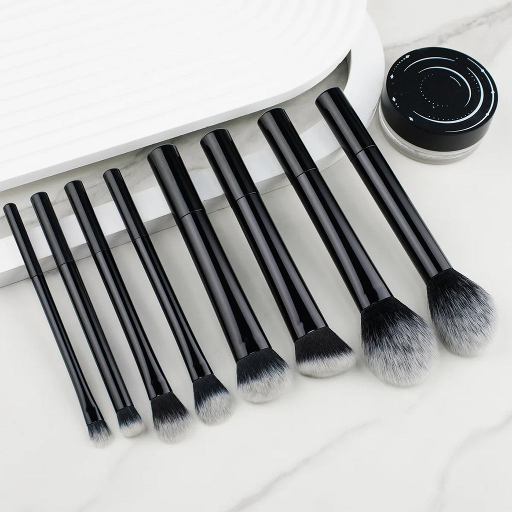 8pcs Makeup Brush Set - Silky-Soft Synthetic Bristles for Foundation Blush Eyeshadow, Easy Clean Cosmetic Kits
