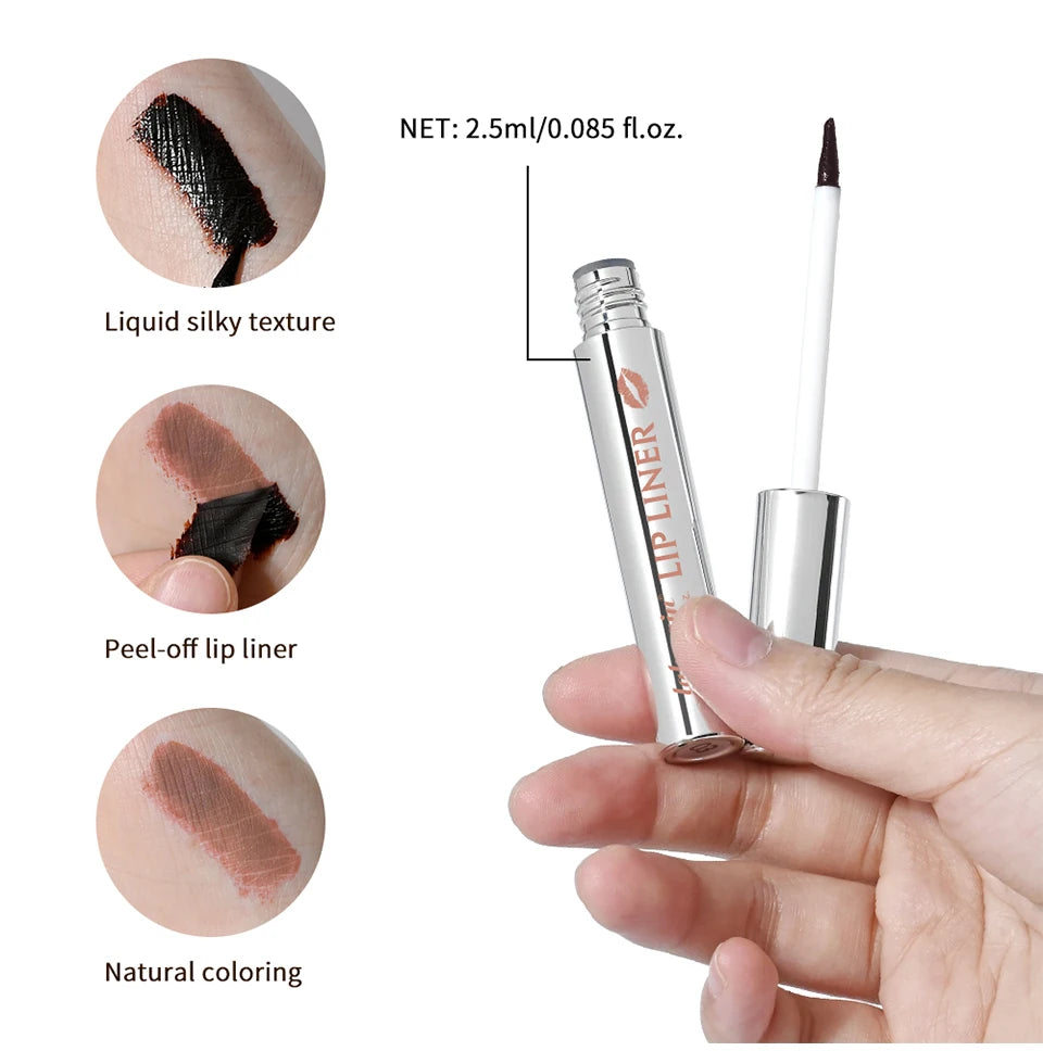Lip Liner Pencil Peel Off Lip Stain Tattoo Long Wearing Matte Waterproof Smudge Proof Transfer Proof Lip Cosmetic For All Day