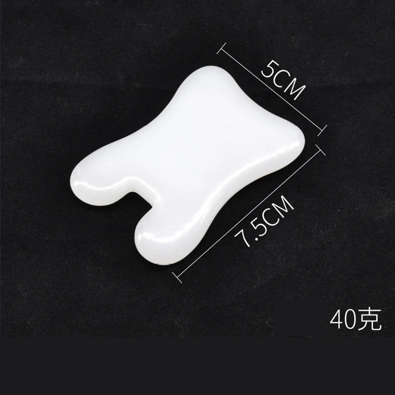 Natural White Jade Gua Sha Board Jade Stone Scraping Massager Gouache Scraper Facial Lift SPA Acupuncture Skin Care Tools