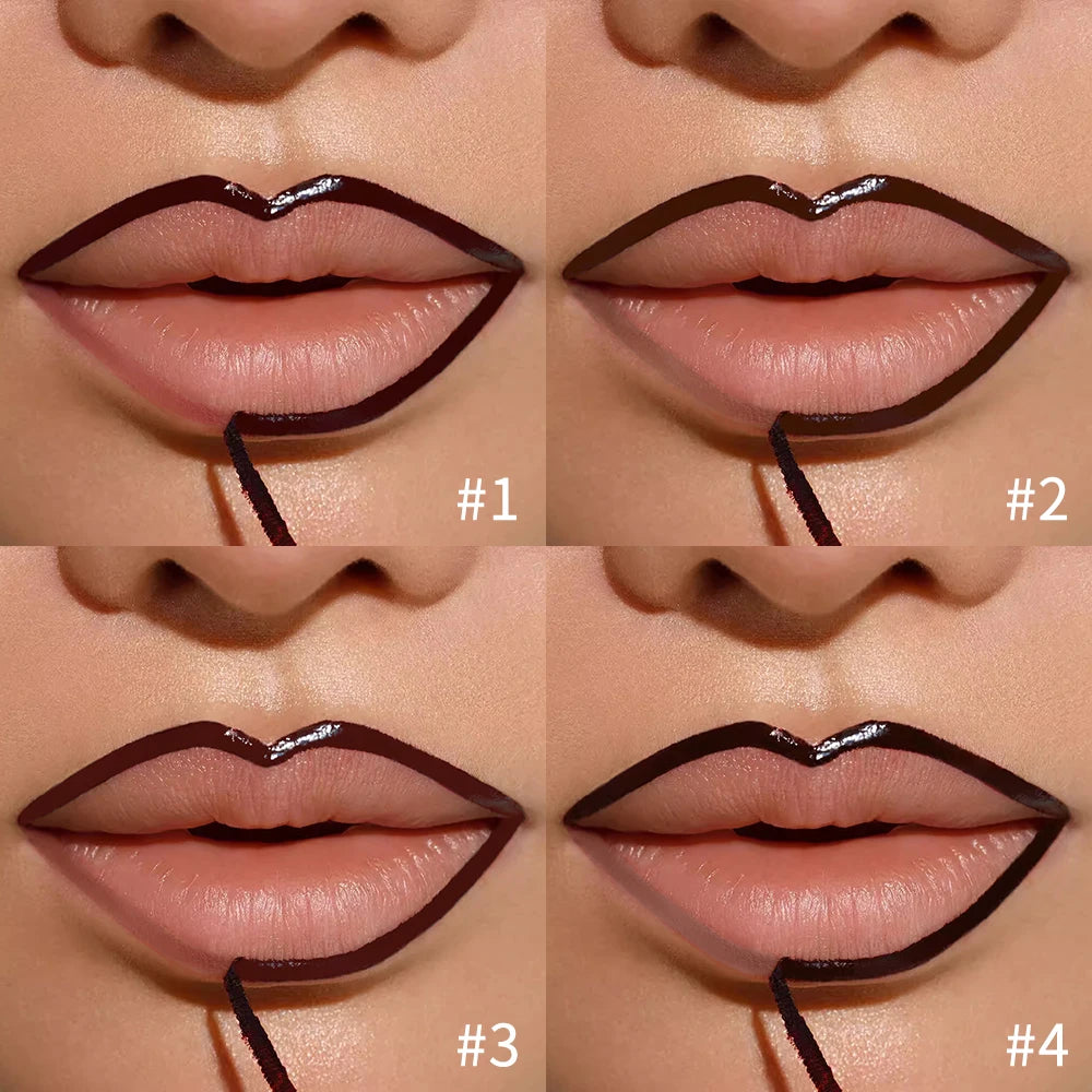 Lip Liner Pencil Peel Off Lip Stain Tattoo Long Wearing Matte Waterproof Smudge Proof Transfer Proof Lip Cosmetic For All Day