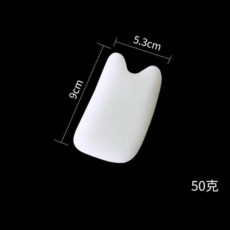 Natural White Jade Gua Sha Board Jade Stone Scraping Massager Gouache Scraper Facial Lift SPA Acupuncture Skin Care Tools