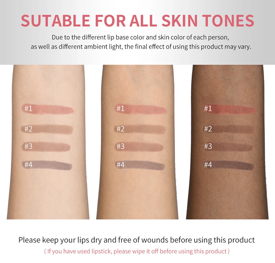 Lip Liner Pencil Peel Off Lip Stain Tattoo Long Wearing Matte Waterproof Smudge Proof Transfer Proof Lip Cosmetic For All Day