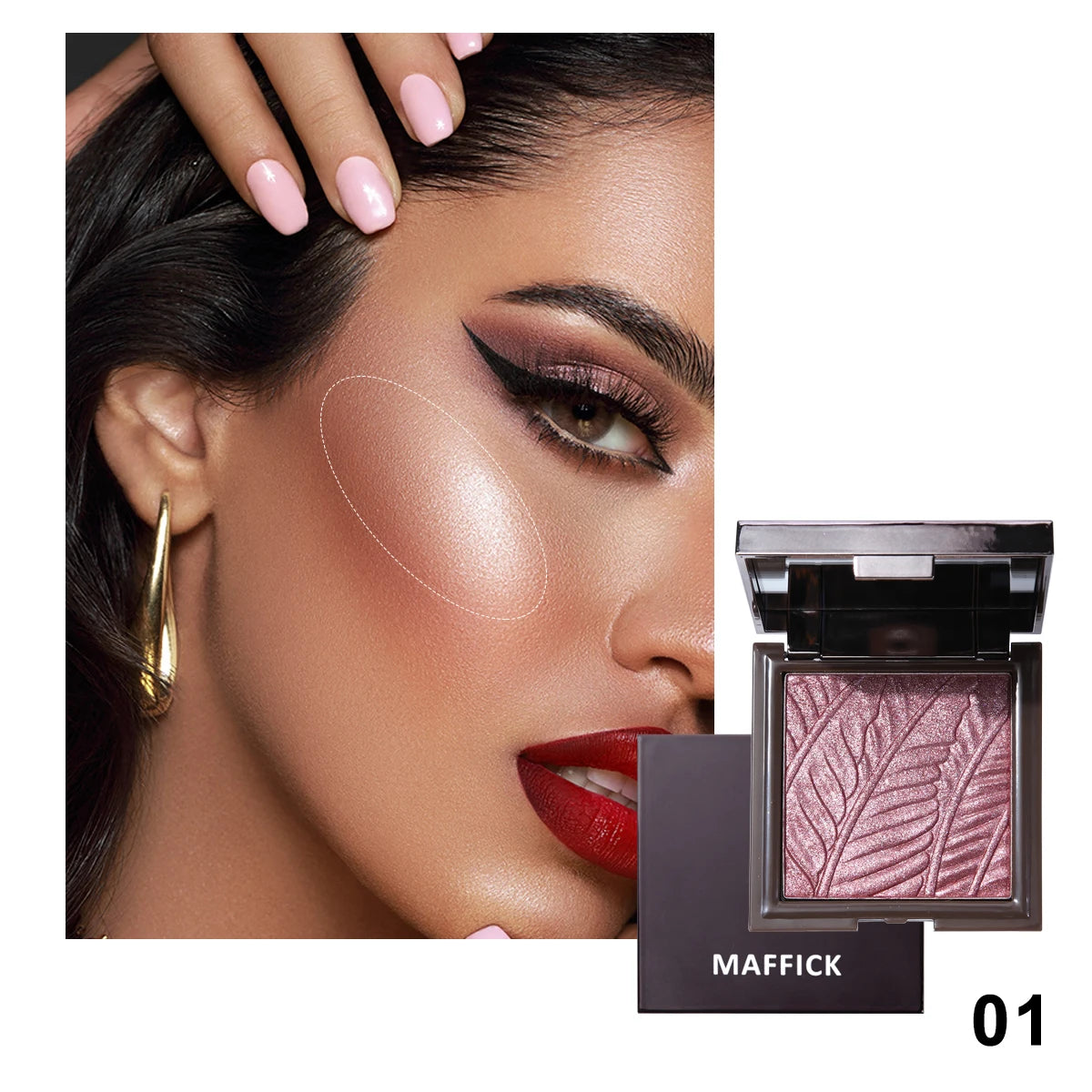 Purple sweet atmosphere blush pearlescent fine shimmer natural nude makeup vitality whitening blush