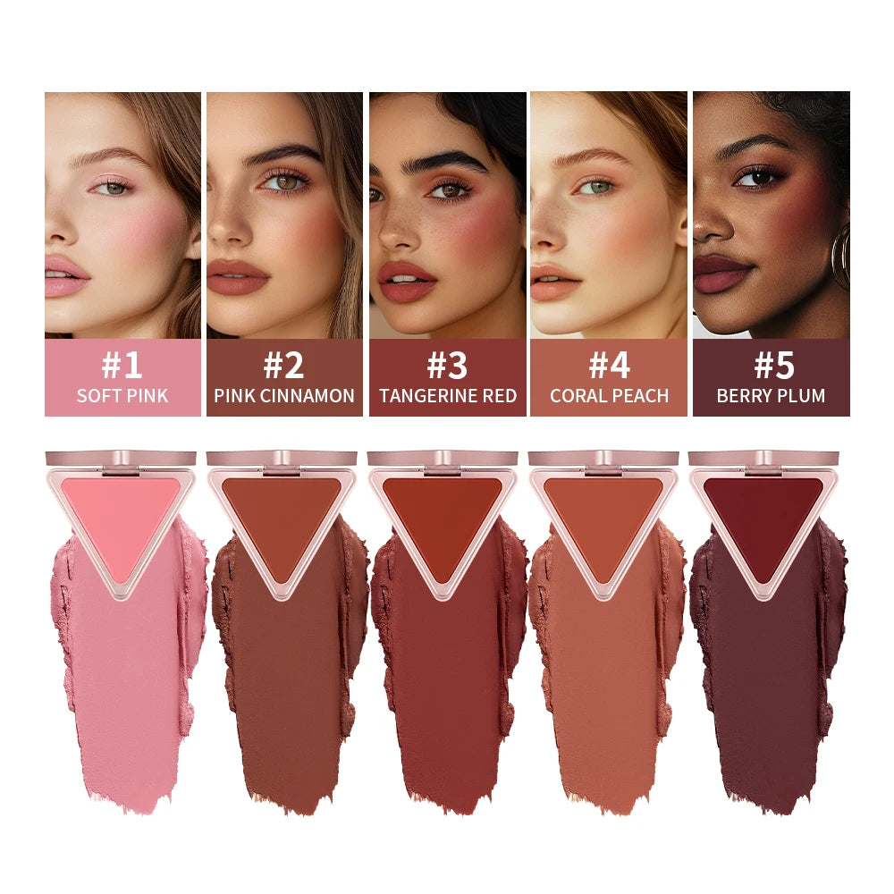 Higher Standard Satin Matte Cream Blush Long-Lasting Makeup Blush Brightening Low Saturation Shrinking and Expanding Natural