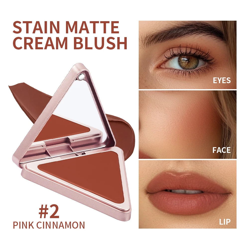 Higher Standard Satin Matte Cream Blush Long-Lasting Makeup Blush Brightening Low Saturation Shrinking and Expanding Natural