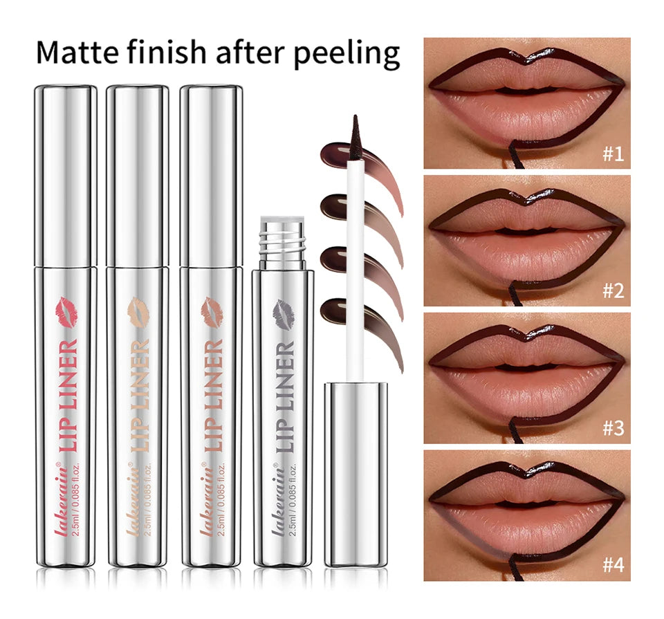 Lip Liner Pencil Peel Off Lip Stain Tattoo Long Wearing Matte Waterproof Smudge Proof Transfer Proof Lip Cosmetic For All Day