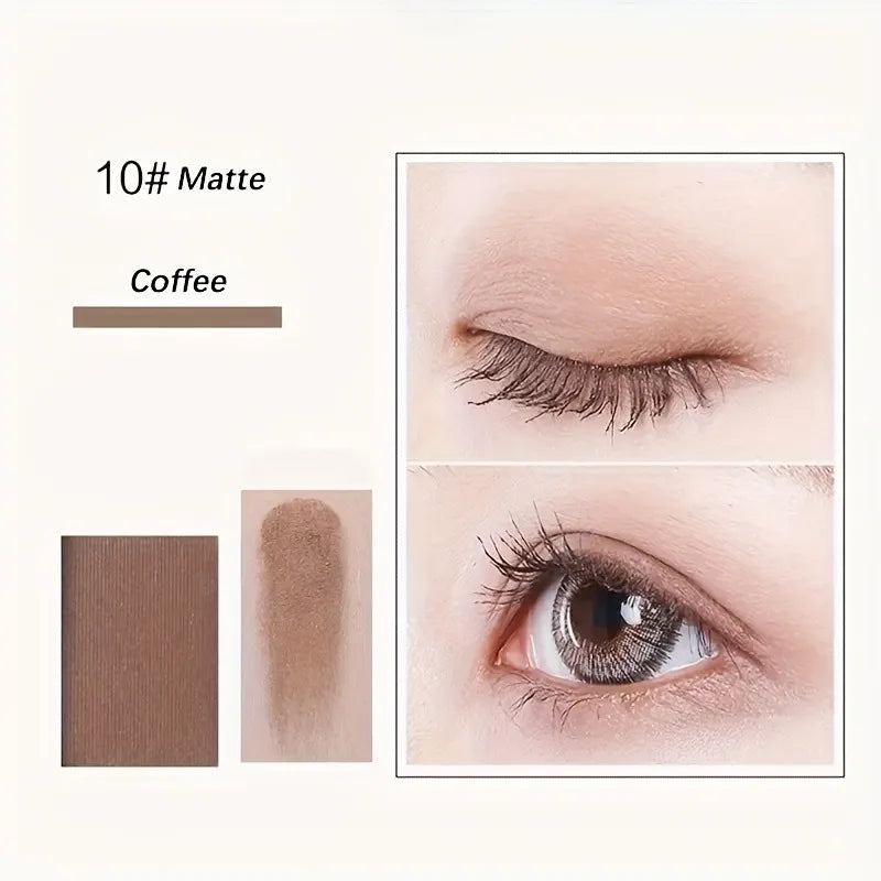 12-color eyeshadow palette, with a brush, waterproof and long-lasting, a tool for shiny makeup looks, suitable for all light bei