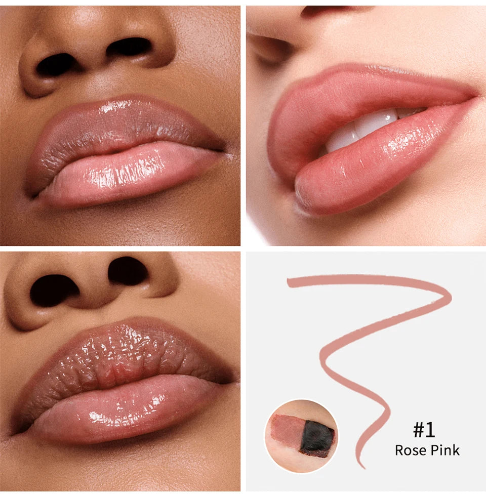 Lip Liner Pencil Peel Off Lip Stain Tattoo Long Wearing Matte Waterproof Smudge Proof Transfer Proof Lip Cosmetic For All Day